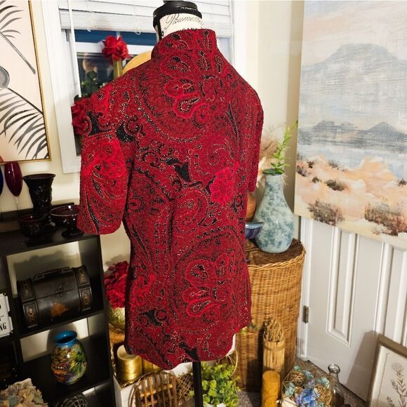 Vintage R & K Original Paisley Print Stylish Statement Top. - Picture 8 of 15